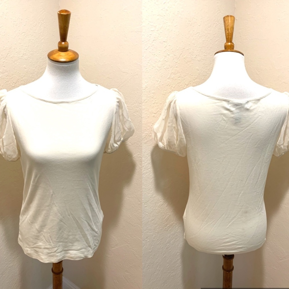 {Lauren Ralph Lauren} Puff sleeved top
